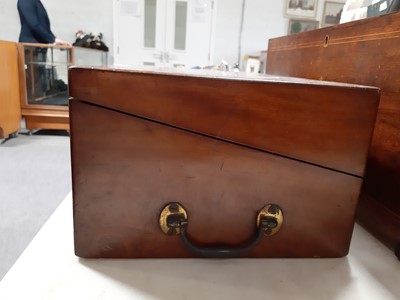 Lot 155 - Early Victorian mahogany writing box