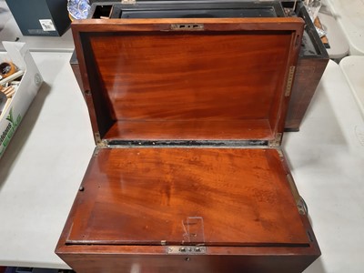 Lot 155 - Early Victorian mahogany writing box