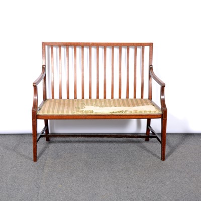 Lot 295 - Edwardian inlaid mahogany two-seat sofa