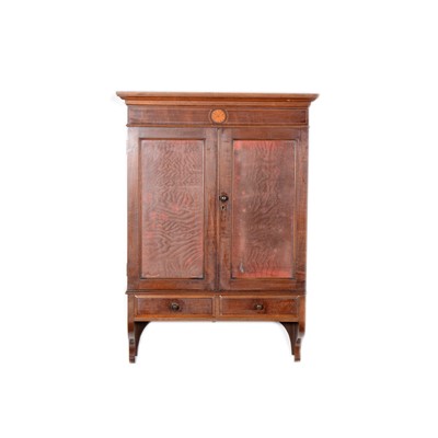 Lot 366 - Edwardian inlaid mahogany wall cabinet