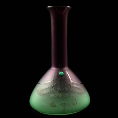 Lot 100 - Bohemian glass vase, in the Secessionist style