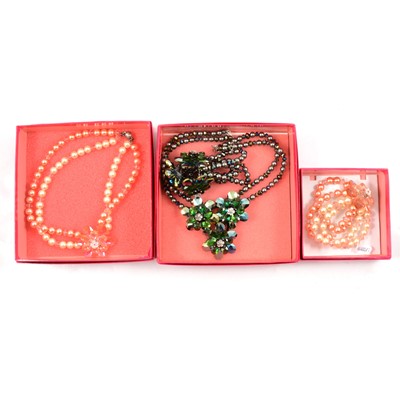 Lot 273 - Two suites of Butler & Wilson crystal and faux pearl jewellery in branded boxes.