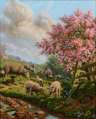 Lot 332 - Daniel Van der Putten, Spring morning on the edge of Preston Capes