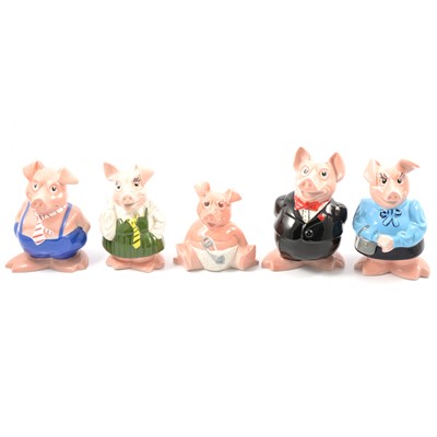 Lot 43 - Set of five NatWest pigs.