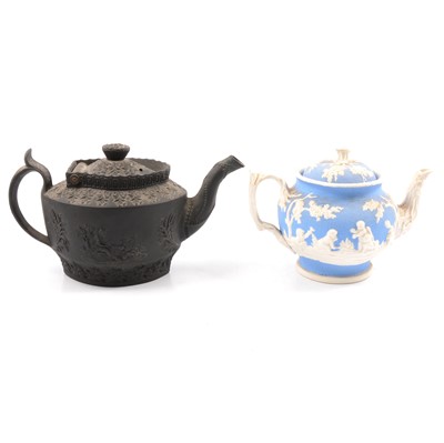 Lot 7 - Two Staffordshire teapots