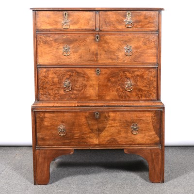 Lot 339 - Queen Anne style walnut chest of drawers