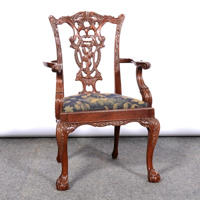 Lot 337 - Chippendale style carved hardwood child's chair