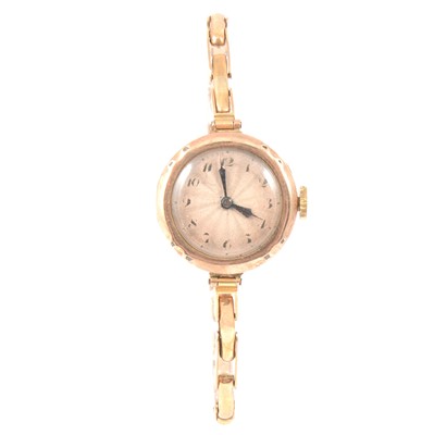 Lot 345 - Rolex - a lady's 1920's gold wristwatch.