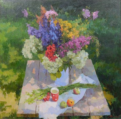 Lot 275 - Sergei Menyayev, Summer flowers