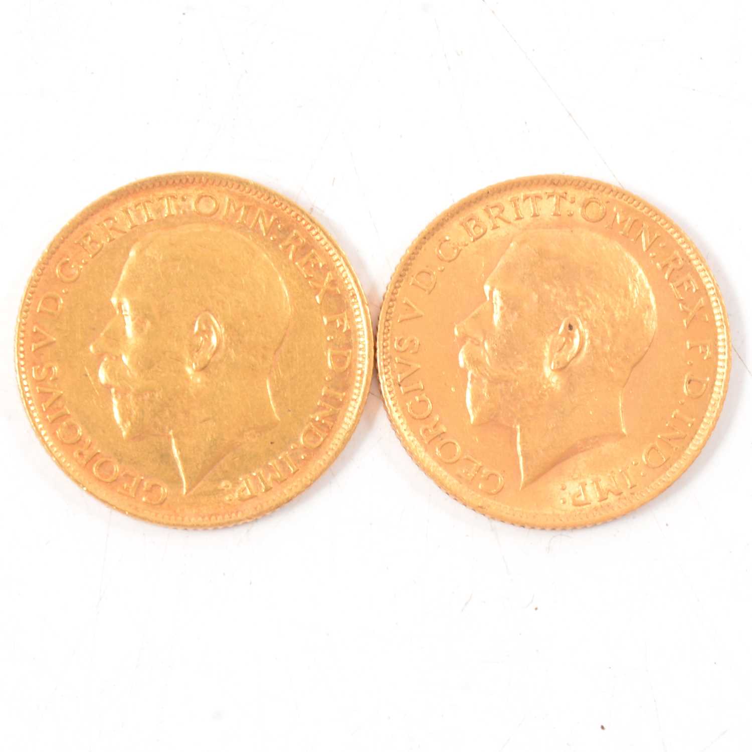 Lot 104 - Two Gold Full Sovereigns George V 1911 and 1913.