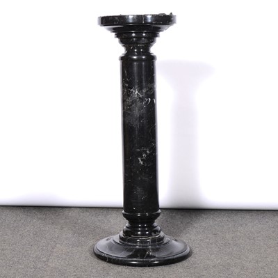 Lot 328 - Veined black marble pedestal