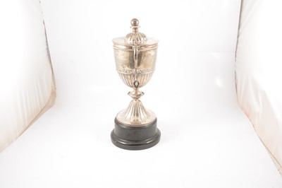Lot 86 - Large Victorian silver trophy cup, William Hutton & Sons, London 1890