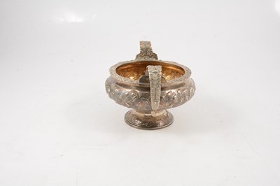 Lot 71 - Matched George IV three-piece silver teaset, the teapot by J Craddock & Wm Ker Reid, London 1823