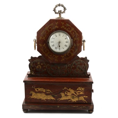 Lot 191 - Regency rosewood mantel clock, later movement