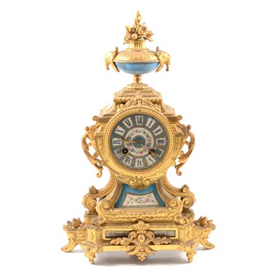 Lot 209 - French gilt spelter mantel clock