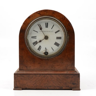Lot 91 - Victorian walnut mantel clock