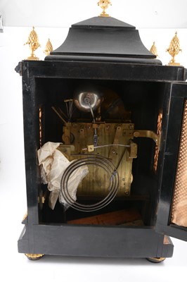 Lot 174 - Large Victorian ebonised bracket clock