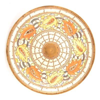 Lot 1034 - Charlotte Rhead for Crown Ducal, a 'Tarragona' design charger, pattern 5623