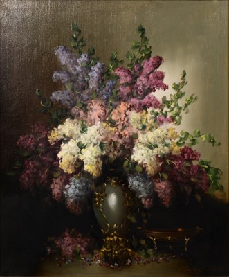 Lot 187 - Bela Balogh, Still life of flowers