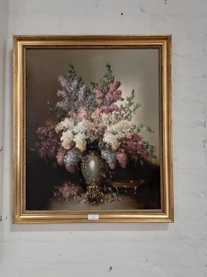 Lot 187 - Bela Balogh, Still life of flowers