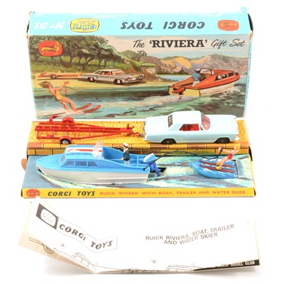 Lot 284 - Corgi Toys no.31 The Riviera Gift set boxed.