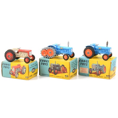 Lot 289 - Three Corgi Toys die-cast model tractors, all boxed