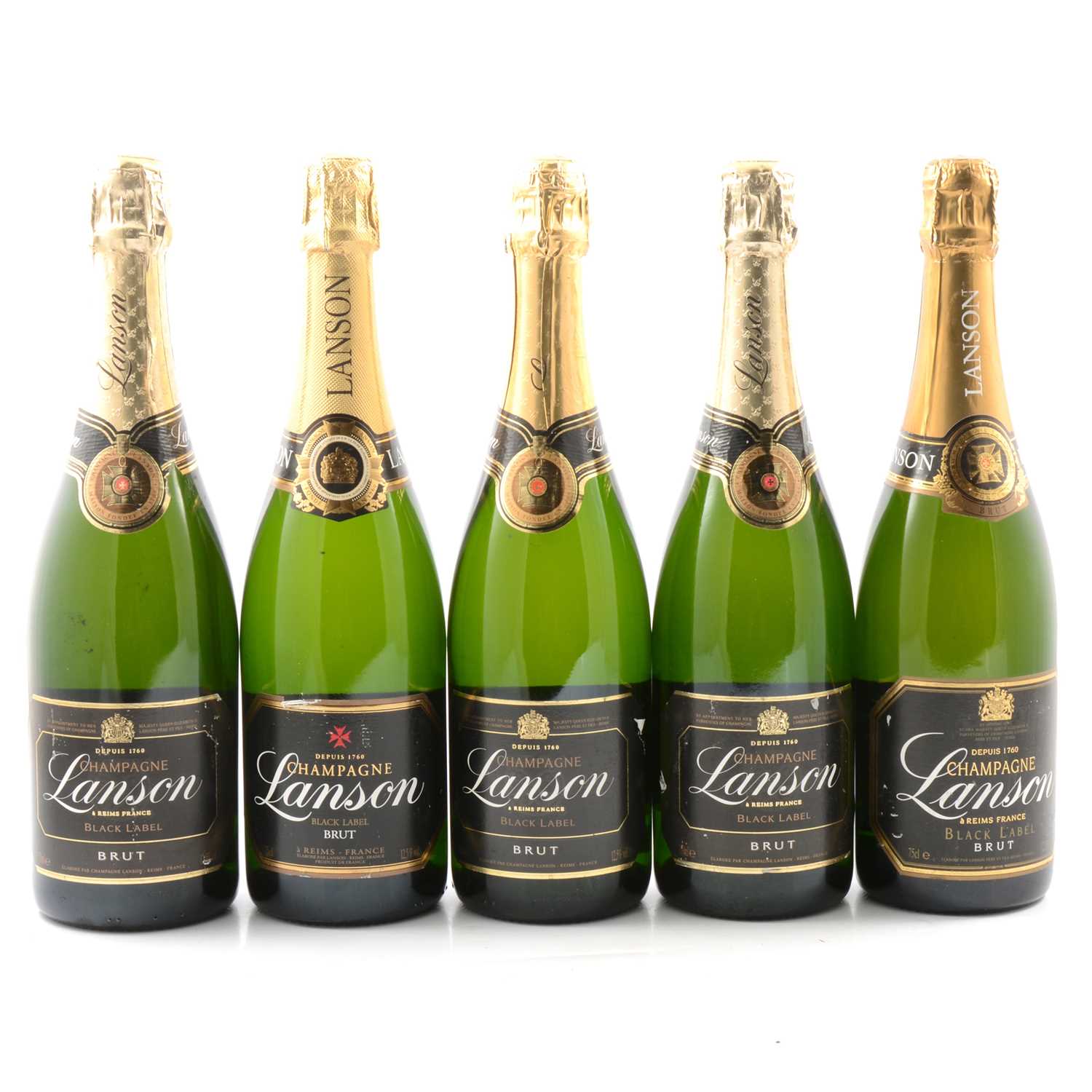 Lot 229 - Lanson, Brut champagane, five assorted bottles