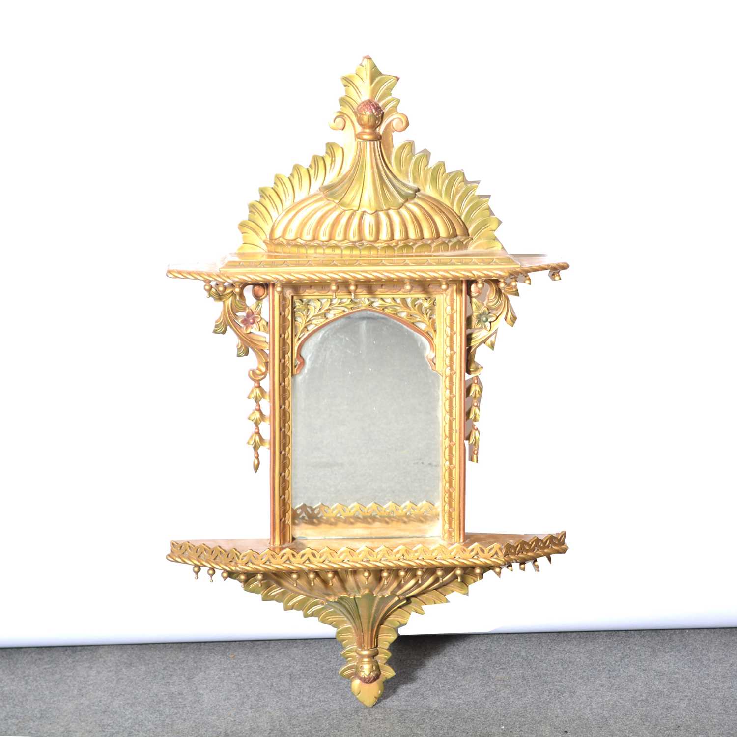 Lot 473 - Chinese style gilt temple mirror