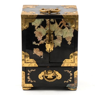 Lot 126 - Chinese black lacquered table chest