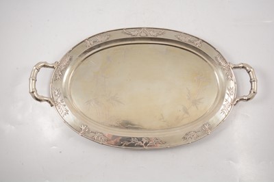 Lot 47 - Chinese silver tea tray