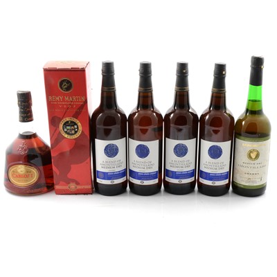 Lot 271 - Assorted bottles of brandy, cognac, Madeira, Sherry, etc