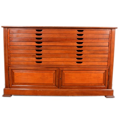 Lot 373 - Modern mahogany collectors cabinet / specimen chest