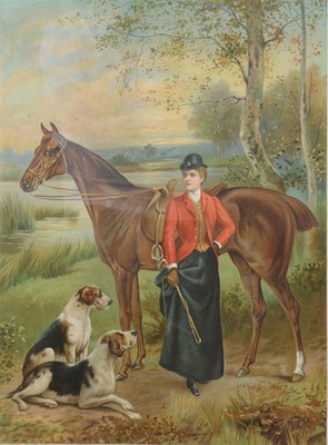 Lot 270 - 'The Rendezvous', an Edwardian chromolithograph