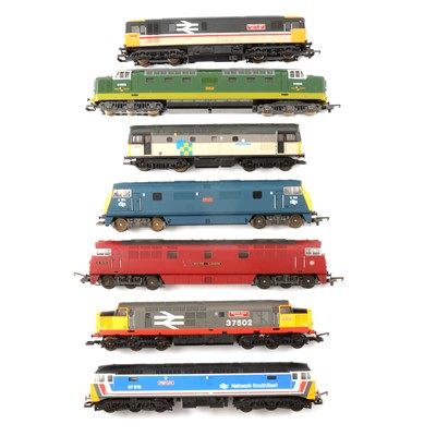 Lot 194 - Seven loose Lima OO gauge model railway diesel locomotives