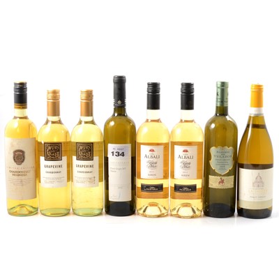 Lot 233 - Thirty two bottles of assorted New World white wines