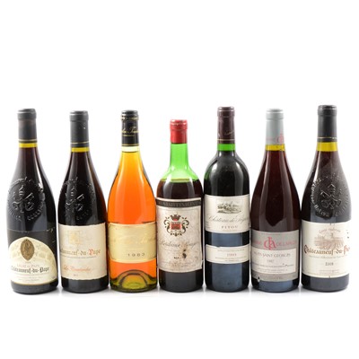 Lot 241 - Seven bottles of French wine, red and white