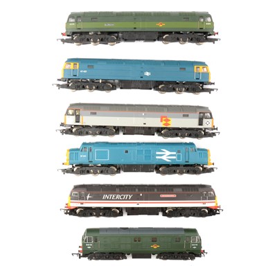 Lot 132 - Six Hornby OO gauge diesel locomotives including class 47 InterCity 'Northamptonshire'