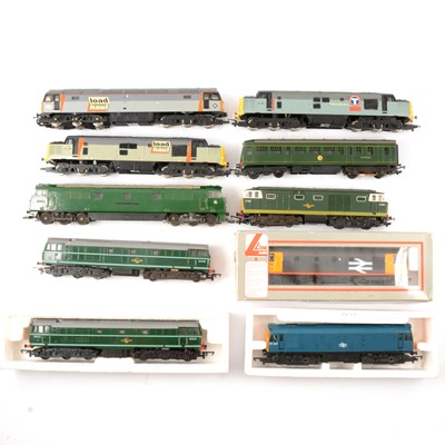 Lot 197 - Ten OO gauge diesel locomotives including Lima ref 205245A1 class 26 Railfreight'