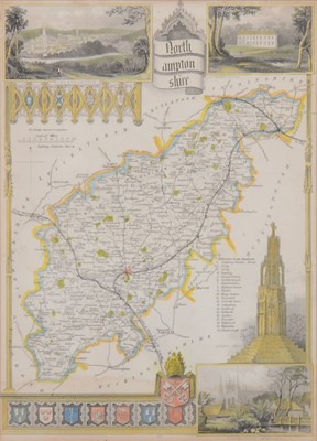 Lot 290 - Christopher Saxton & William Kip, engraved map of Northamptoniae