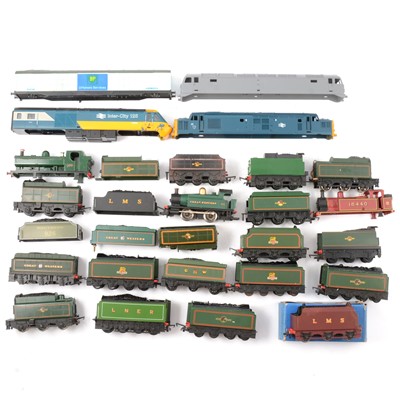 Lot 167 - Two trays of OO gauge model railway locomotive bodies and spare tenders