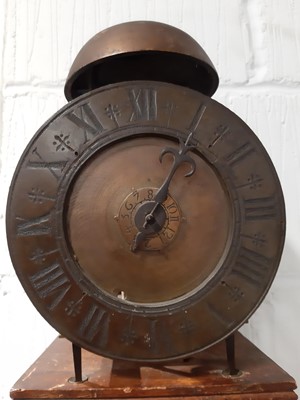 Lot 224 - Replica chamber alarm clock, 17th Century style