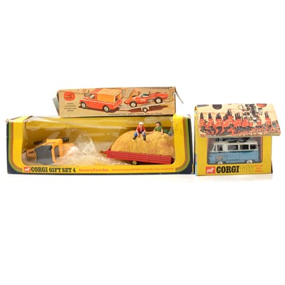 Lot 291 - Corgi Toys die-cast models three including 479 Commer mobile camera van etc