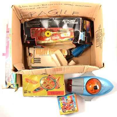 Lot 296 - Tinplate and battery-operated toys; including Bandai Mercedes Benz 300SL Coupe
