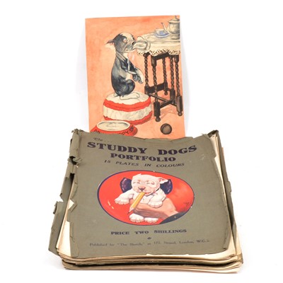 Lot 163 - The four Studdy Dogs Portfolio, and similar drawings.