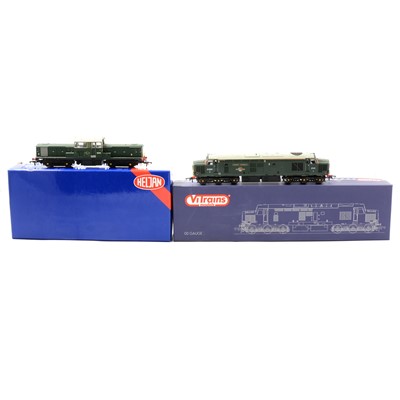 Lot 188 - OO gague Vitrains Models ref 2016 Class 37411 and Heljan ref 17001 D8568 BR green