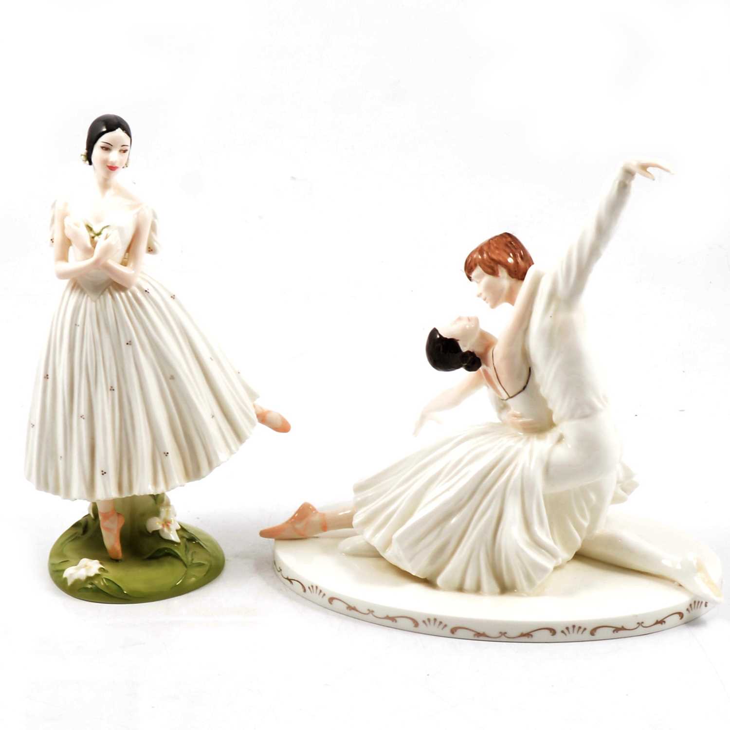 Lot 32 - Coalport 'Fonteyn & Nureyev' and 'Alicia Markova' figurines.