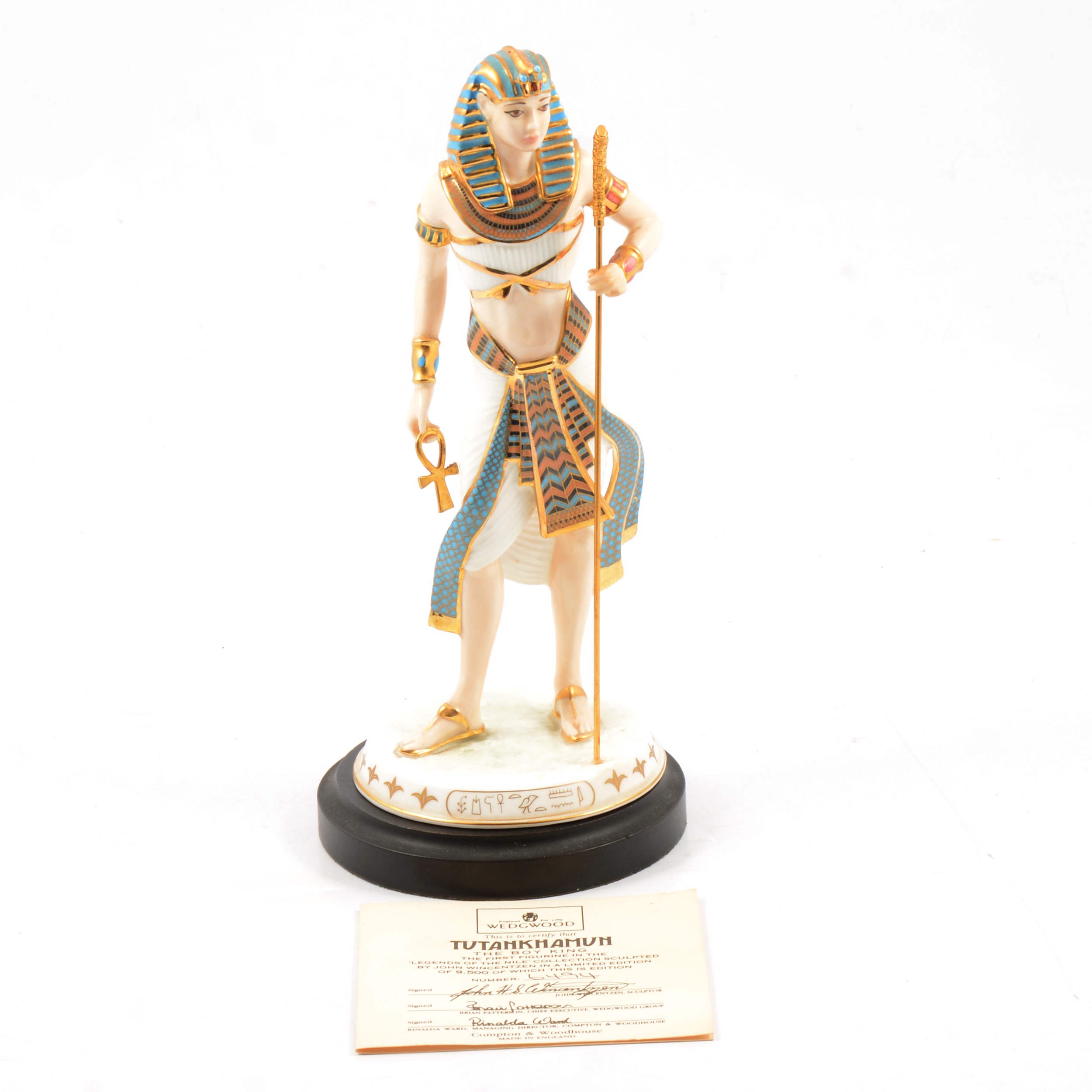 Lot 17 Wedgwood 'Tutankhamun The Boy King' figurine.