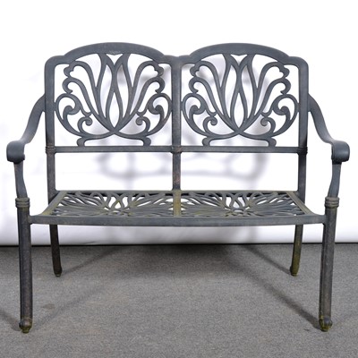 Lot 380 - Suite of modern metal garden furniture