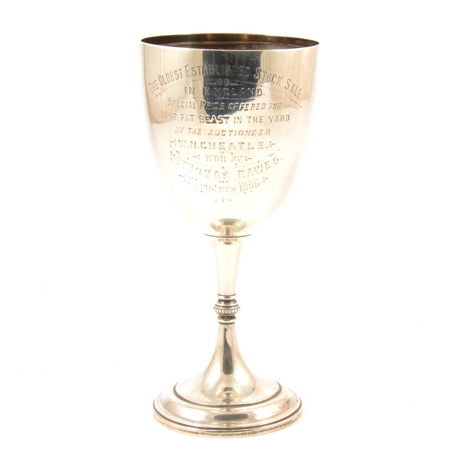 Lot 79 - Victorian silver goblet, Elkington & Co, London 1895