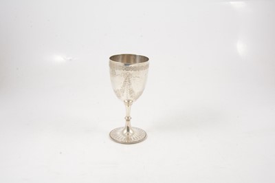 Lot 83 - Victorian silver goblet, George Richards Elkington, London 1886